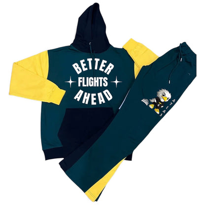 Two tone stacked jogger